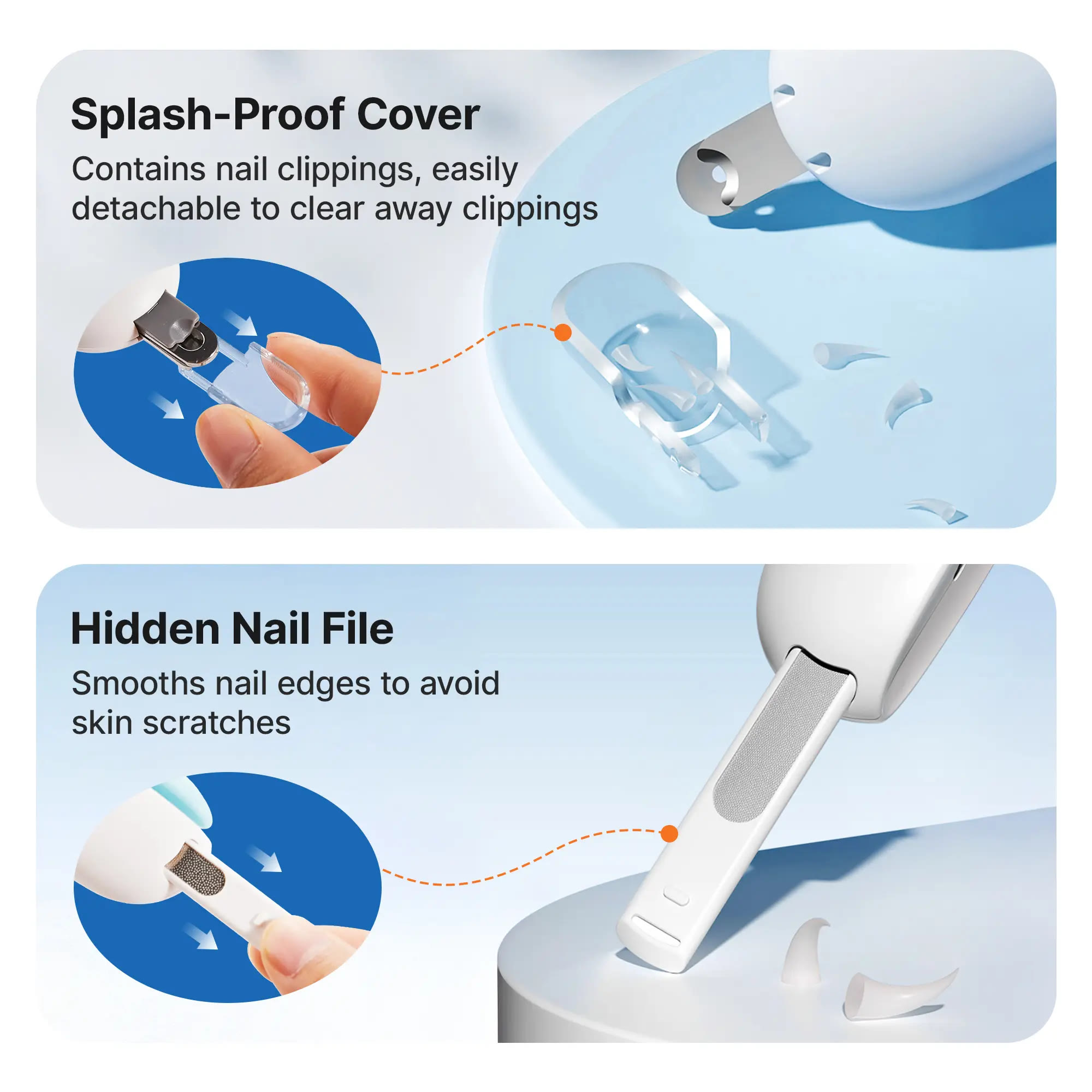 Heeipaw Cat Nail Clipper with 4-Size Adjustable Trimming Hole & Hidden Nail File | Anti-Splash Claw Cutter for Pet Grooming - image 6