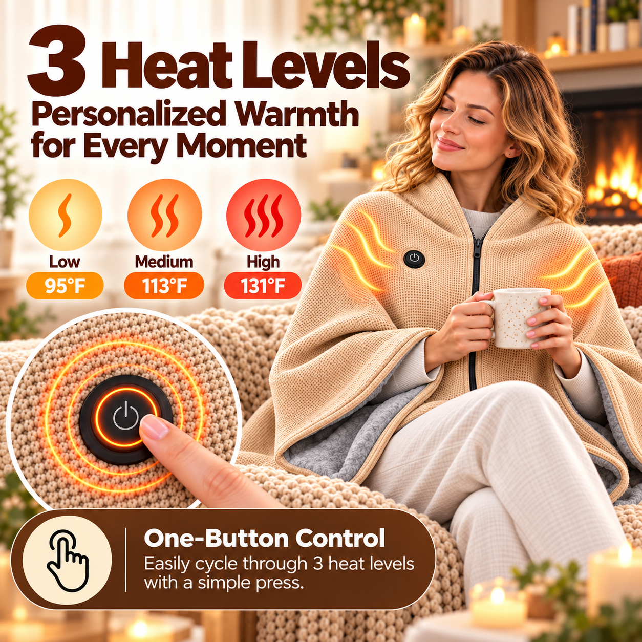 Heated shawl gift for grandma