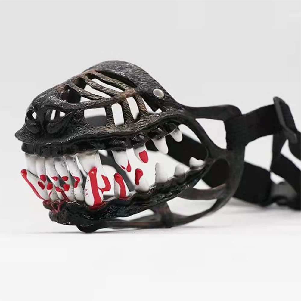Heeipaw Funny Horror Dog Muzzle with Adjustable Straps, Prevent Barking Chewing, Dog Muzzle for Small Medium Large Dogs Hallowee - image 3