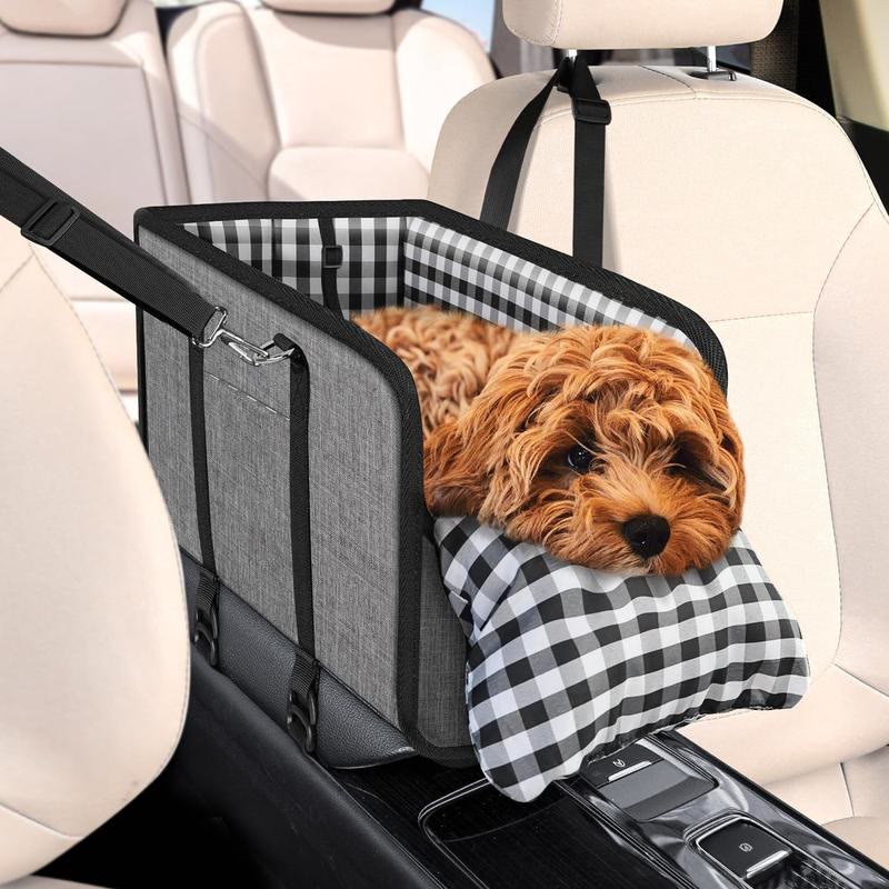 Heeipaw Cozy Armrest Dog Car Seat – Secure & Comfortable Travel Bed For Small Dogs And Puppies - Grey - 16.5" L x 8.6" W x 8.6" H / 42 x 22 x 22 cm - image 3