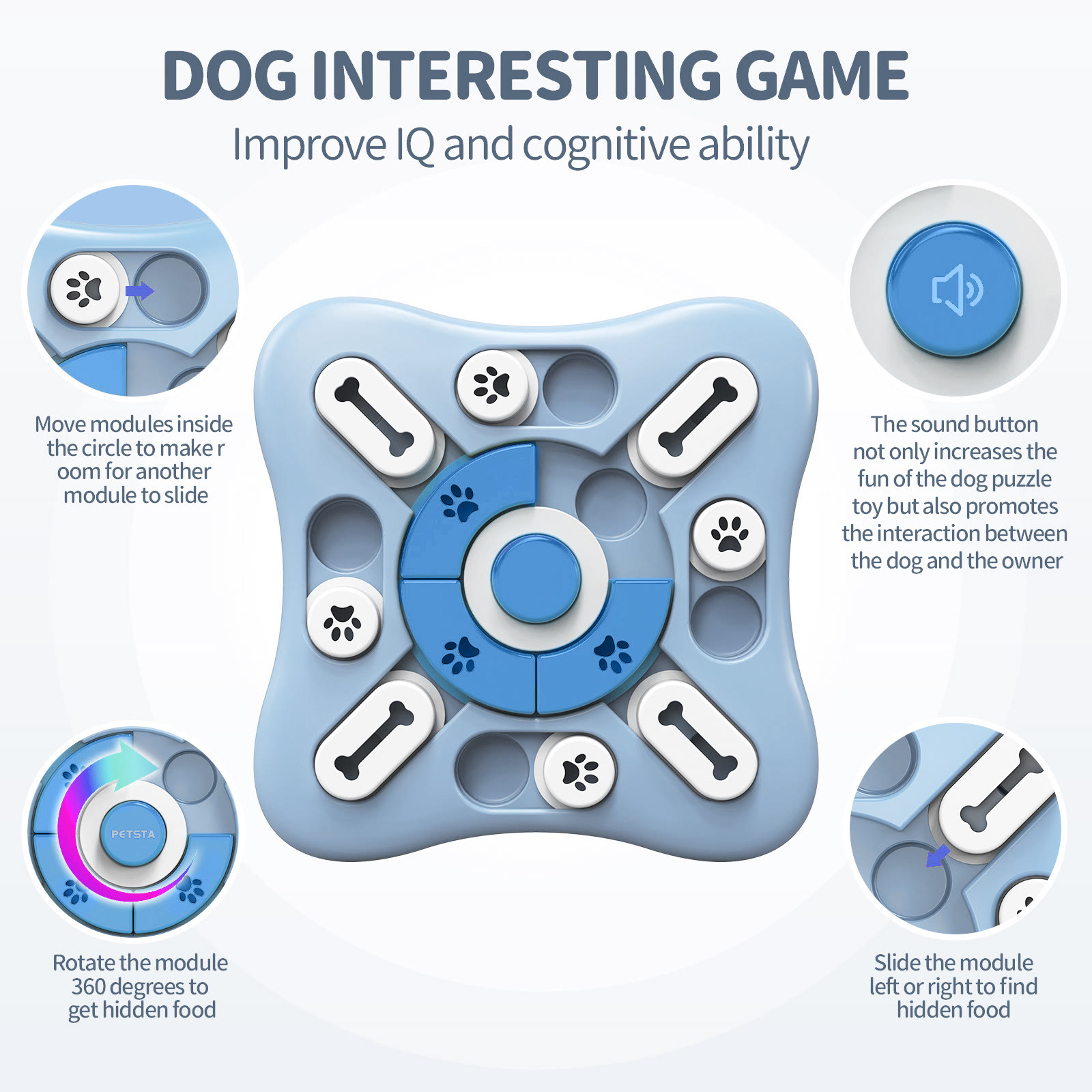 Heeipaw Interactive Dog Puzzle Toy – Treat Dispensing Slow Feeder Toy for Dogs, Mental Stimulation & Boredom Relief - image 3