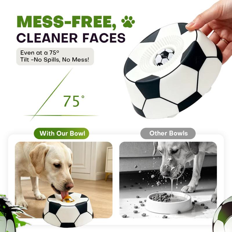 Heeipaw Soccer-style Slow Feeder Dog Lick Bowl – Anti-slip Interactive Dog Enrichment Toy For Healthy Eating & Stress Relief - image 3