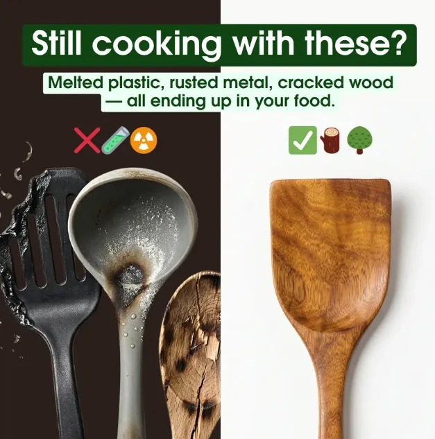 Natural Acacia Wood Kitchen Utensils