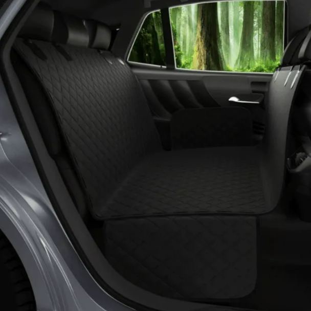 Heeipaw Waterproof Dog Car Seat Cover, Thick Oxford Fabric Back Seat Pet Mat, Dirt-resistant Travel Bed For Dogs, Outdoor Vehicle Protection Pad - Small Ear Design – Black with Black Trim - image 6