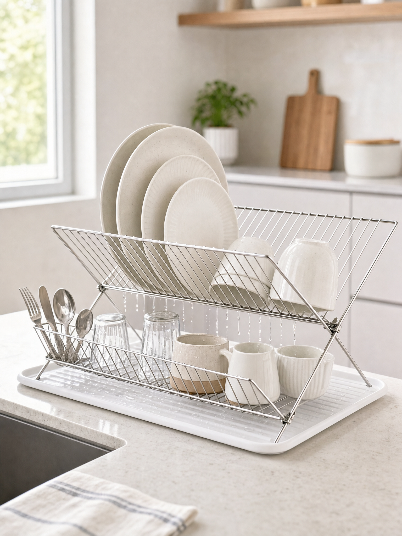 Foldable Dish Drying Rack