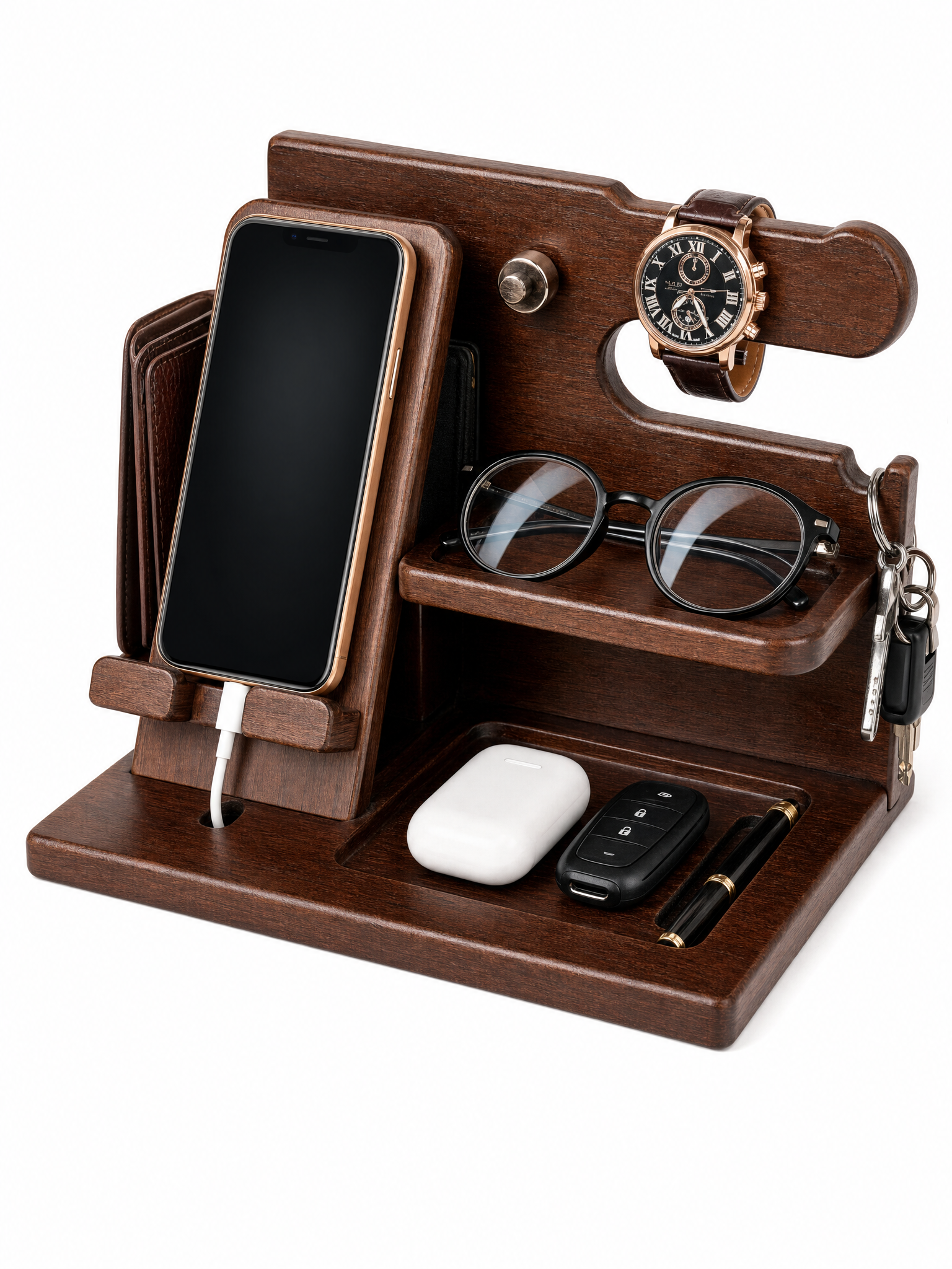 Wooden Multi-Device Charging Station