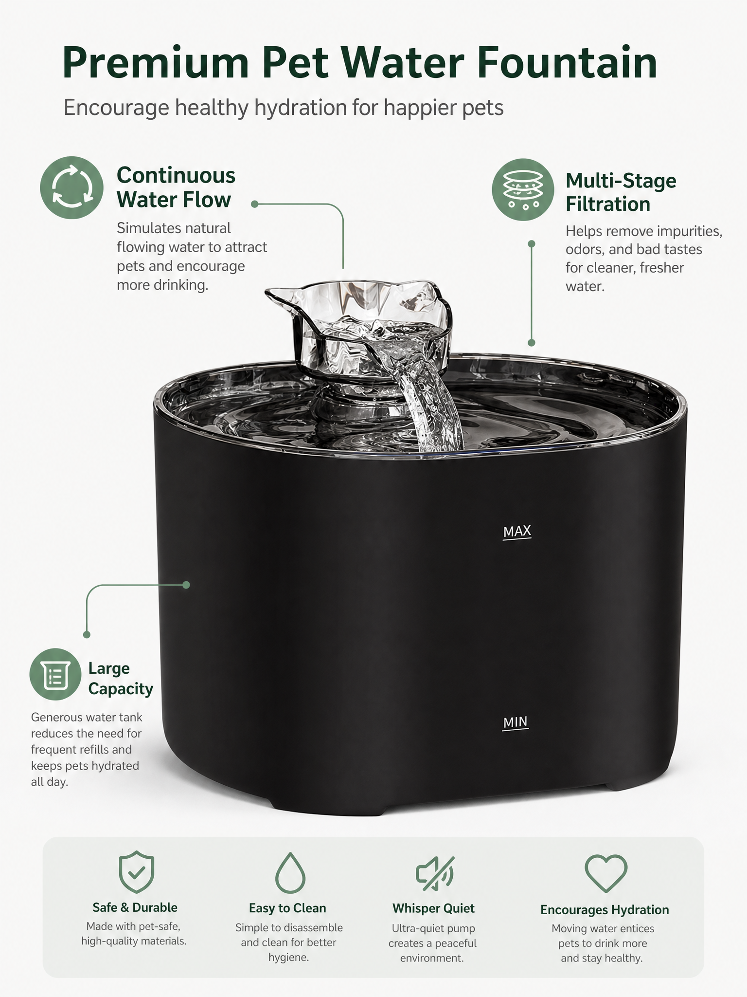 Pet Water Fountain