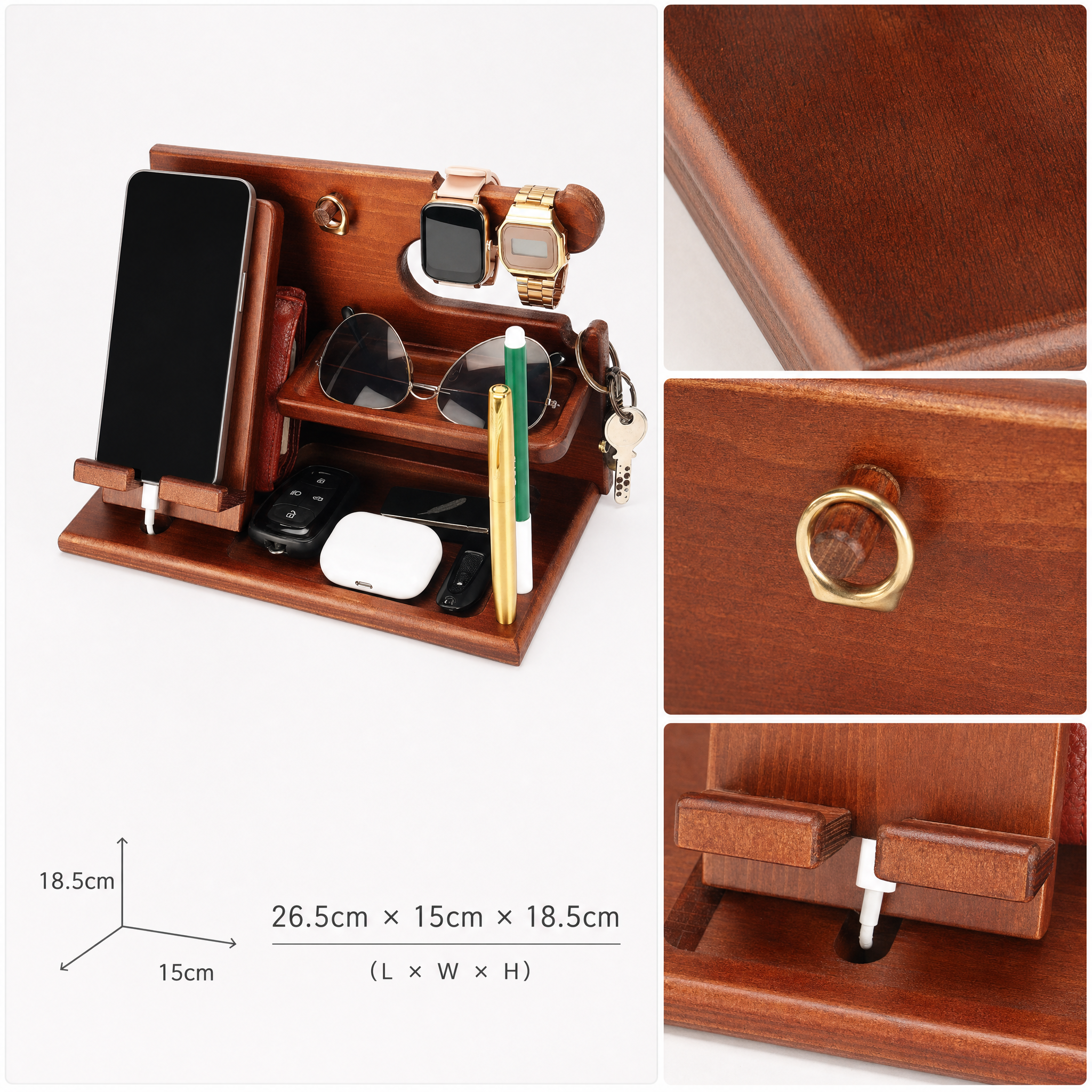 Wooden Multi-Device Charging Station