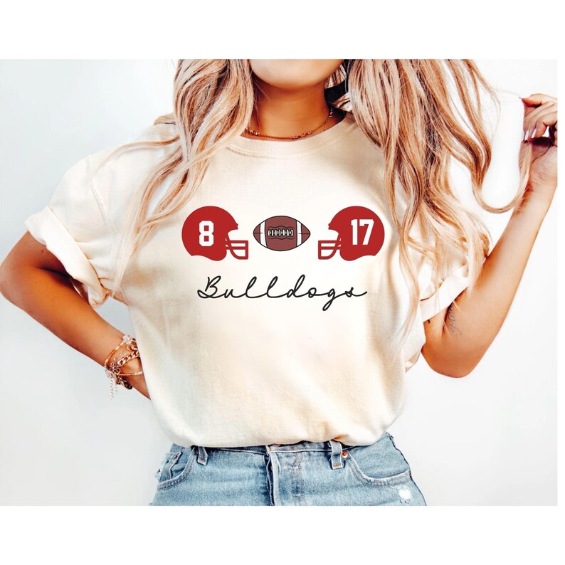 Custom Football Mom Shirt Personalized Dual Helmet Numbers Football Player T Shirt Mascot Apparel