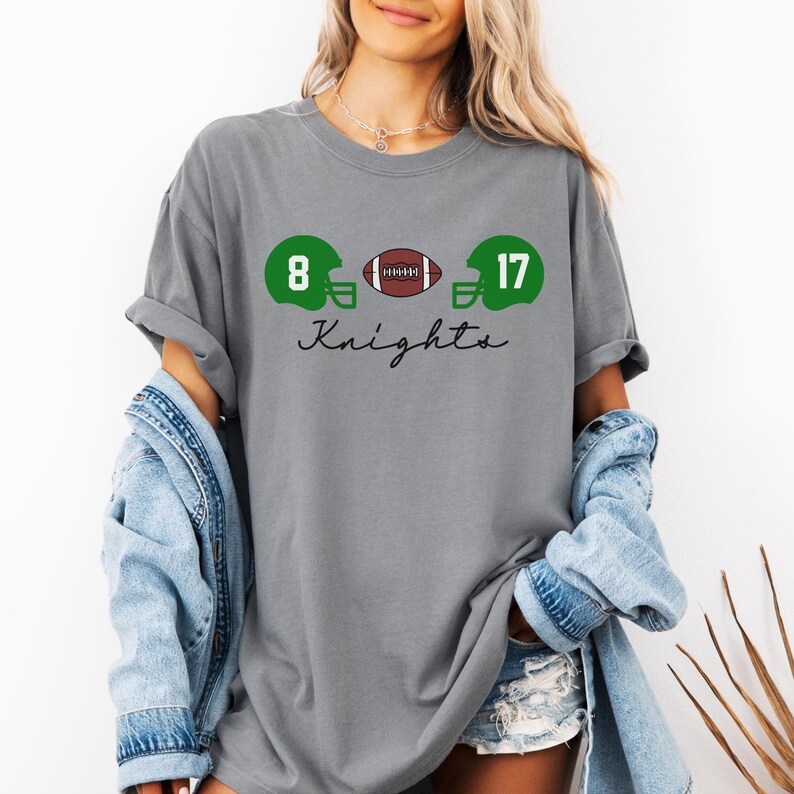 Custom Football Mom Shirt Personalized Dual Helmet Numbers Football Player T Shirt Mascot Apparel