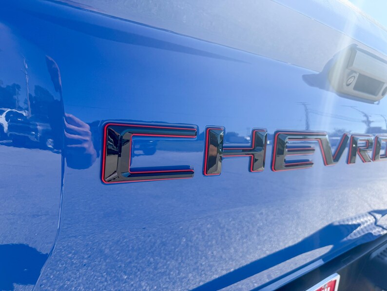 Custom 3D Raised Tailgate Insert Letters Raised Outline Emblem Decal for Any Truck Make Model Year
