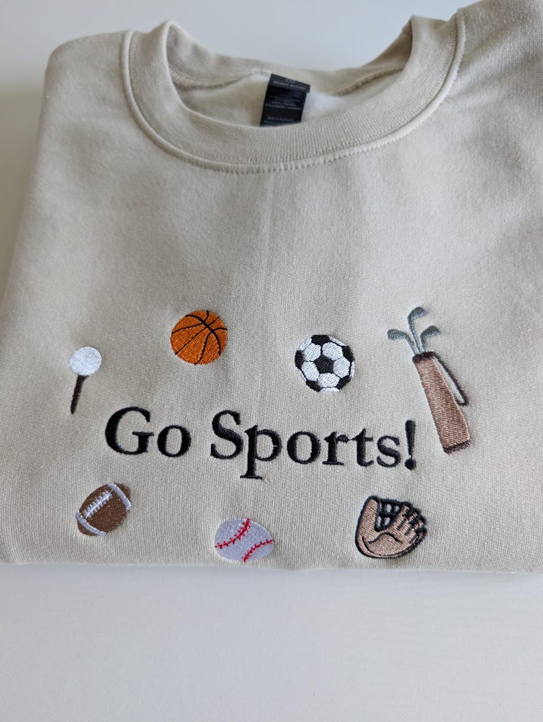 Go Sports Game Day Embroidered Crewneck Sweatshirt