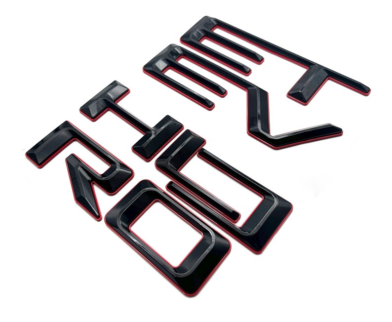 Custom 3D Raised Tailgate Insert Letters Raised Outline Emblem Decal for Any Truck Make Model Year