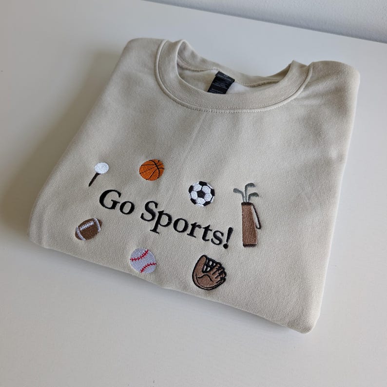 Go Sports Game Day Embroidered Crewneck Sweatshirt