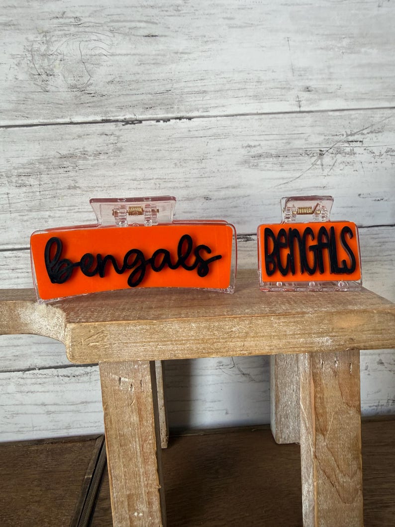 Custom Team Name Hair Claw Clip, Personalized Sports Hair Clip, Game Day Team Spirit Accessory
