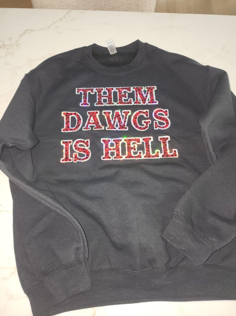 Custom Rhinestone College Sweatshirt Sparkle Crystal Letter University Team Game Day Glam Crewneck