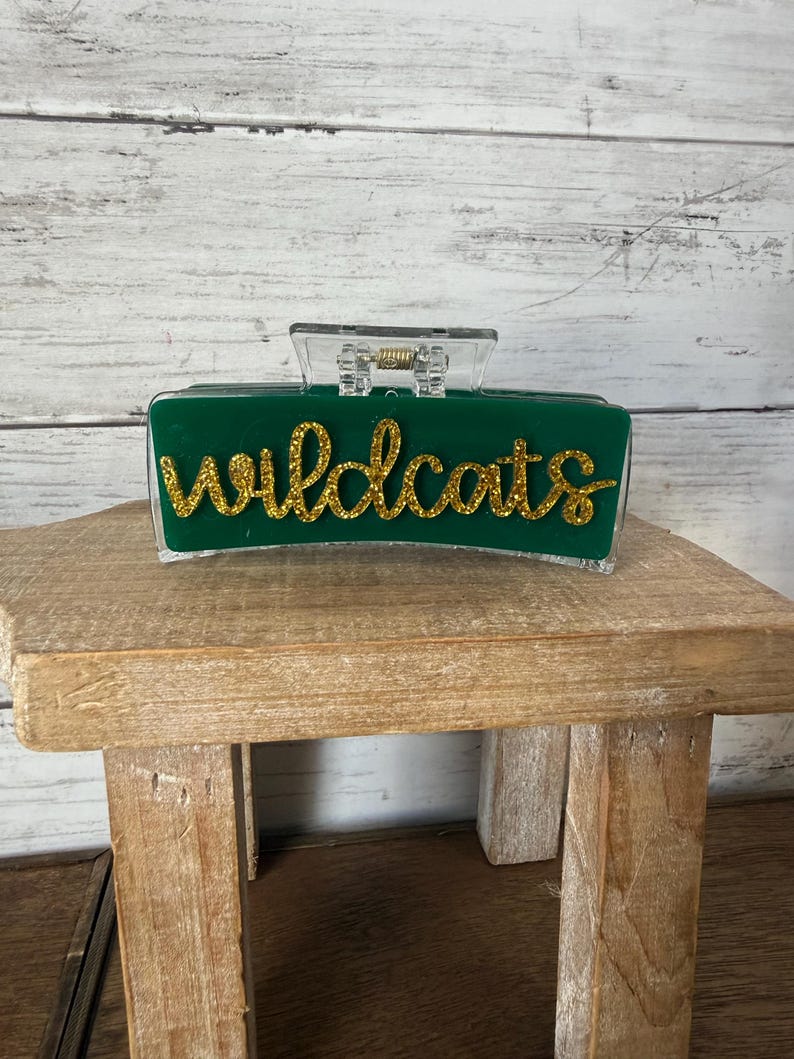 Custom Team Name Hair Claw Clip, Personalized Sports Hair Clip, Game Day Team Spirit Accessory