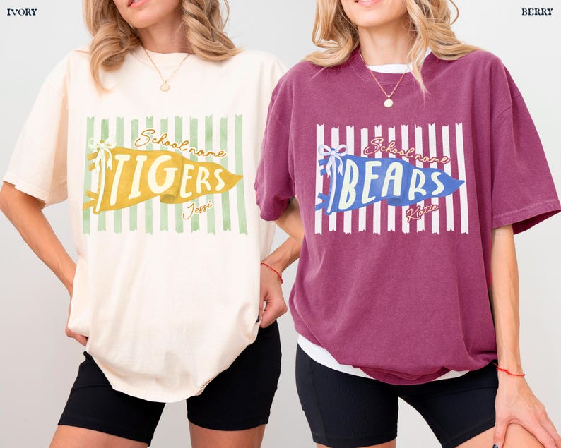 Custom Preppy Mascot Pennant Shirt