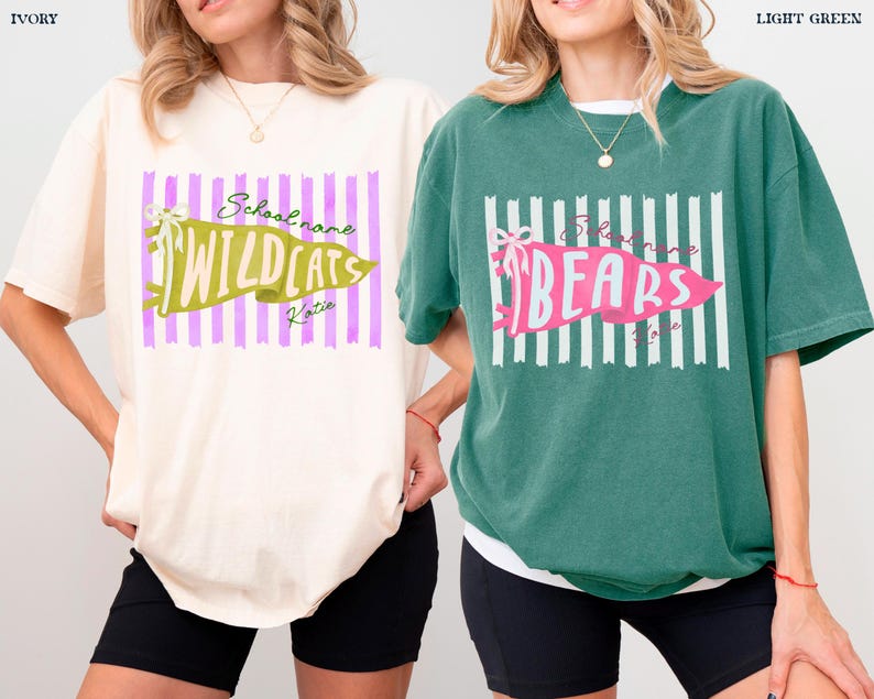 Custom Preppy Mascot Pennant Shirt