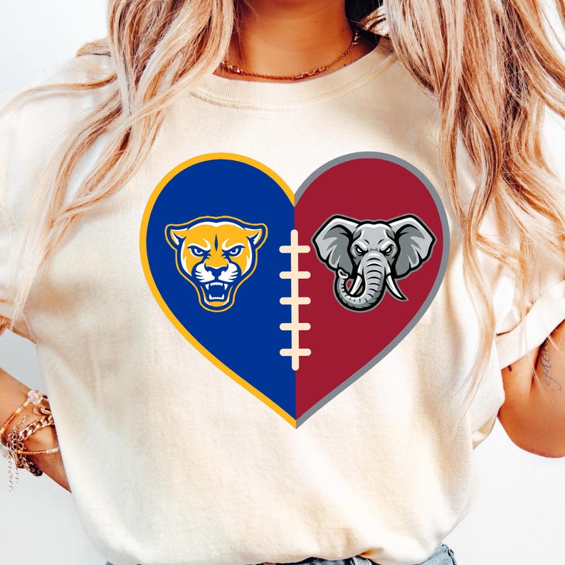 Custom Split Heart Game Day Apparel