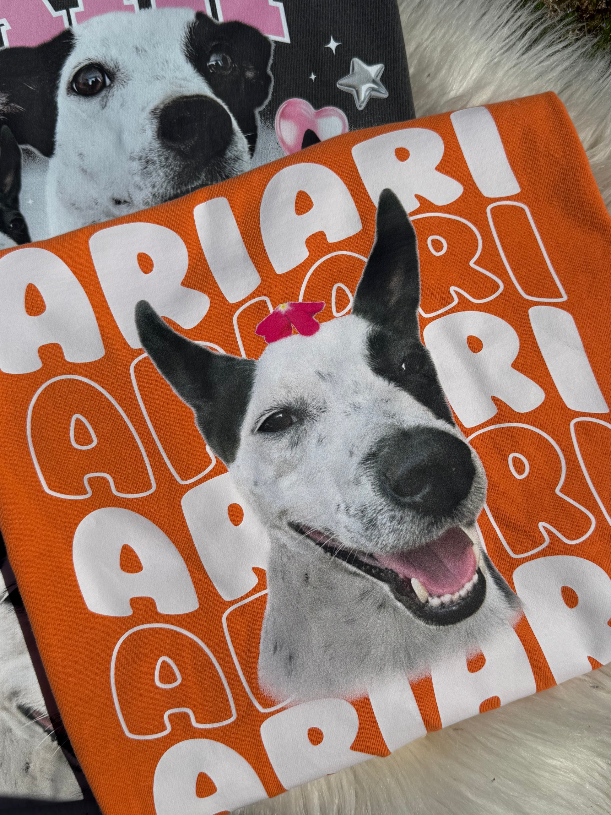[Copy]Custom Pet Photo Graphic T-Shirt, Personalized Retro Check Striped Pet Portrait Heat Transfer Tee