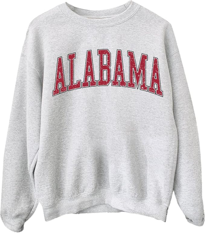 Custom Collegiate Arch Team Sweatshirt Vintage Distressed Game Day Crewneck