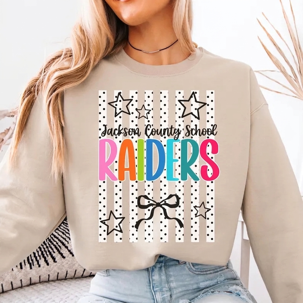 Custom Colorful Mascot Monogram Sweatshirt Personalized School Spirit Apparel