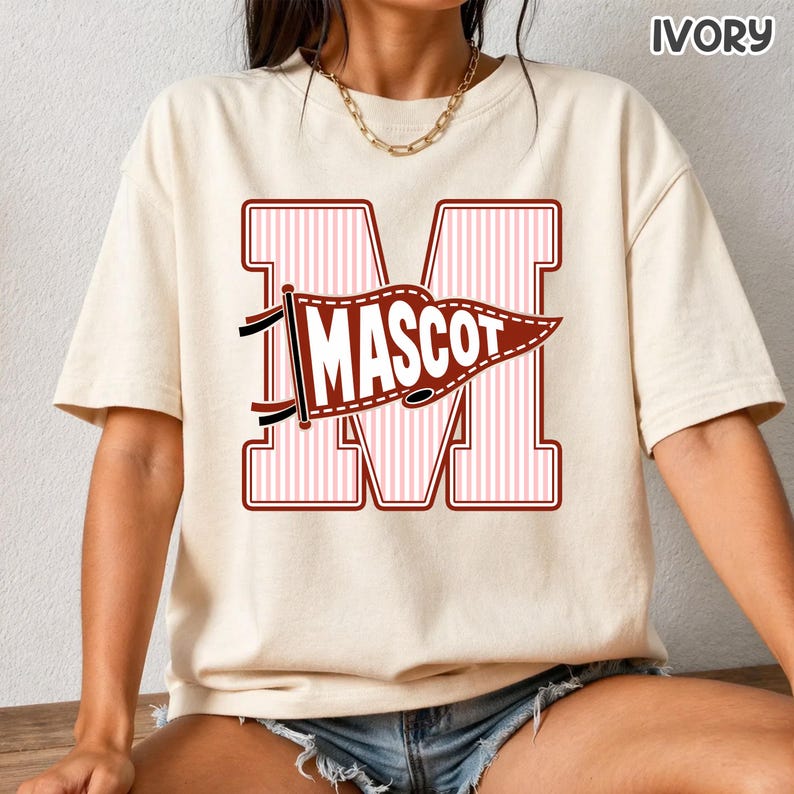 Retro Striped Varsity Letter Pennant Apparel