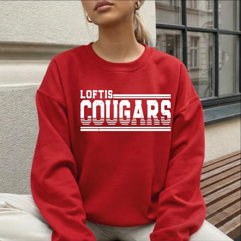 Custom Mascot Vintage Distressed Sweatshirt Game Day College Crewneck