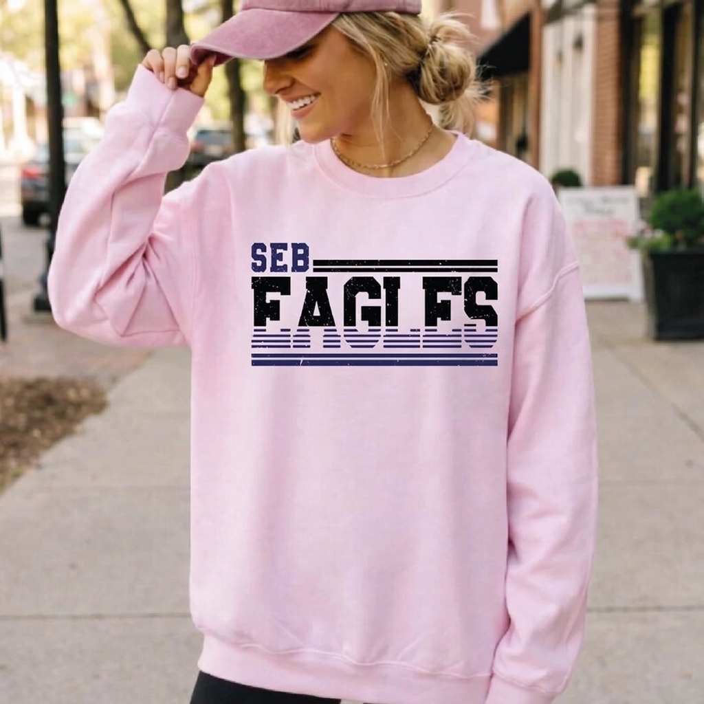 Custom Mascot Vintage Distressed Sweatshirt Game Day College Crewneck
