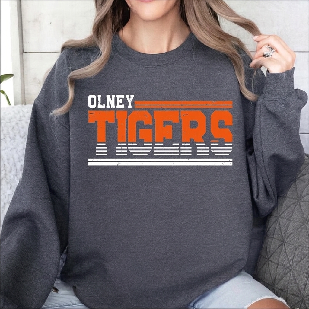 Custom Mascot Vintage Distressed Sweatshirt Game Day College Crewneck