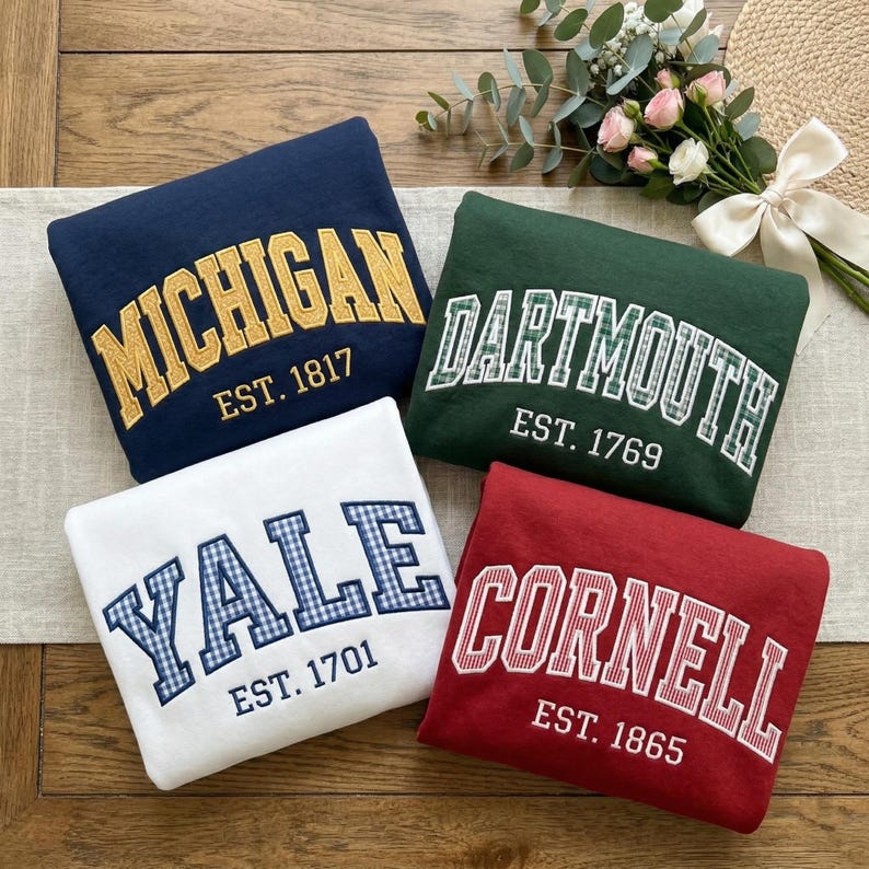 Custom Varsity Letter Embroidered Sweatshirt-111