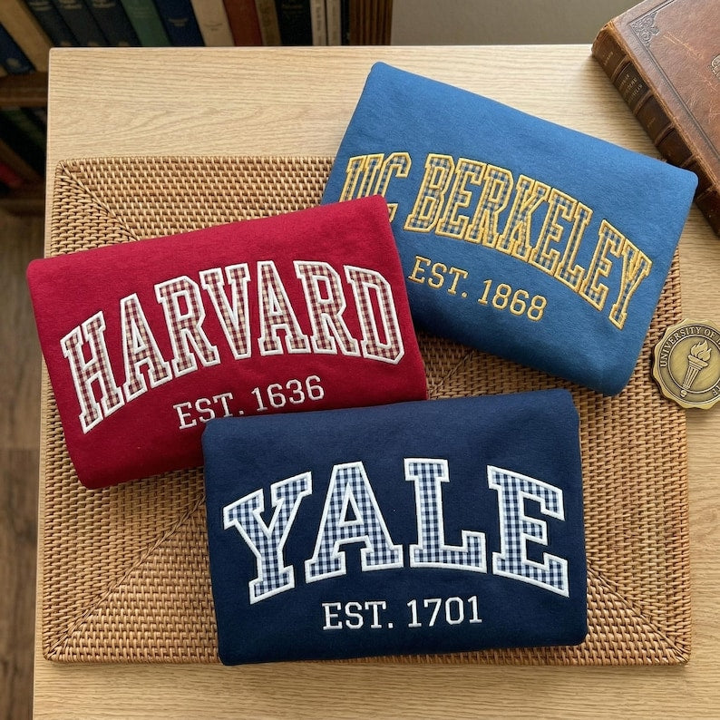 Custom Varsity Letter Embroidered Sweatshirt-111