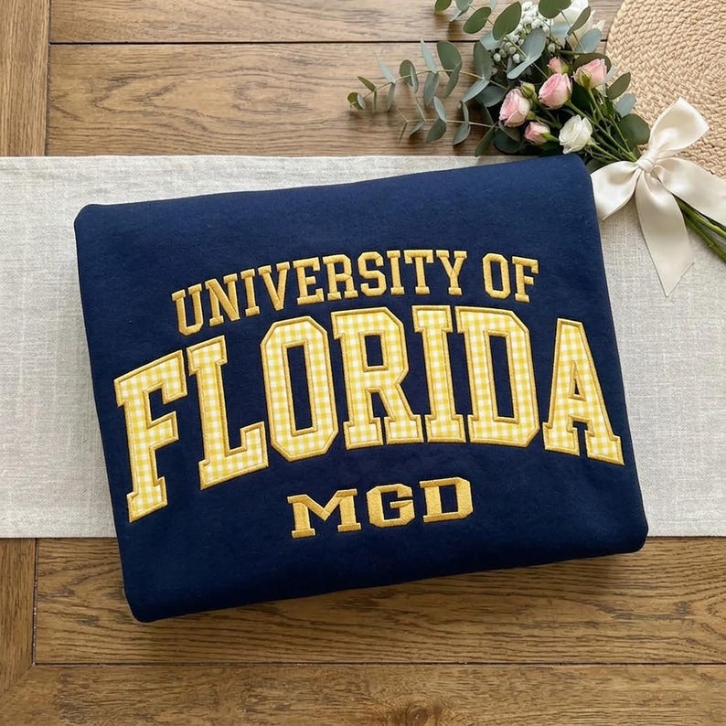 Custom Varsity Letter Embroidered Sweatshirt-111