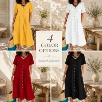 ⏰SUMMER FINAL SALE⚡8 Pack for $36.99⚡The Linen Dress American Women Love to Wear All Summer