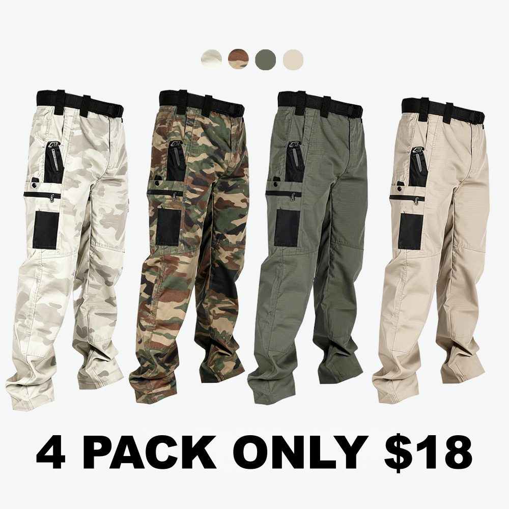 8-Pack Men's Tactical Cargo Pants - Multi Colors & Camo