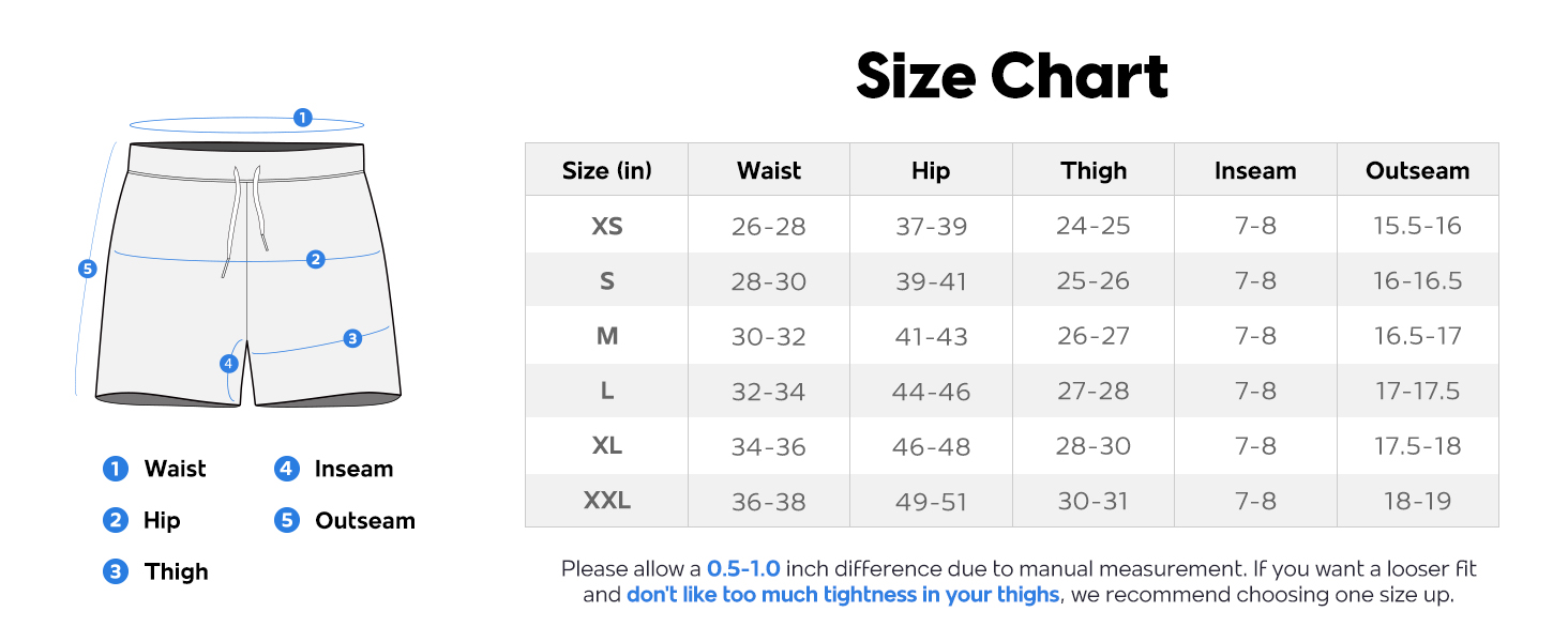 2 in 1 Mens Swim Trunks 7 Inch Swim Shorts