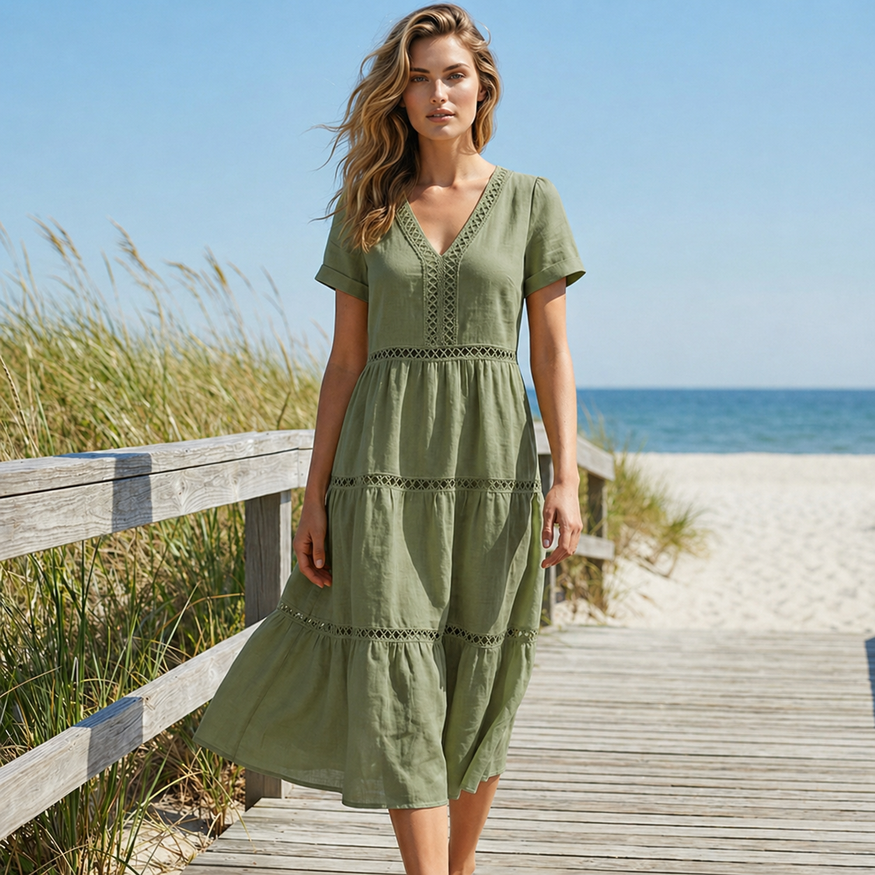 Store Closing Clearance⚡8 Pack for $35.99⚡Women’s Soft Linen Dress - Effortless Elegance That Celebrates Every Curve and Moment