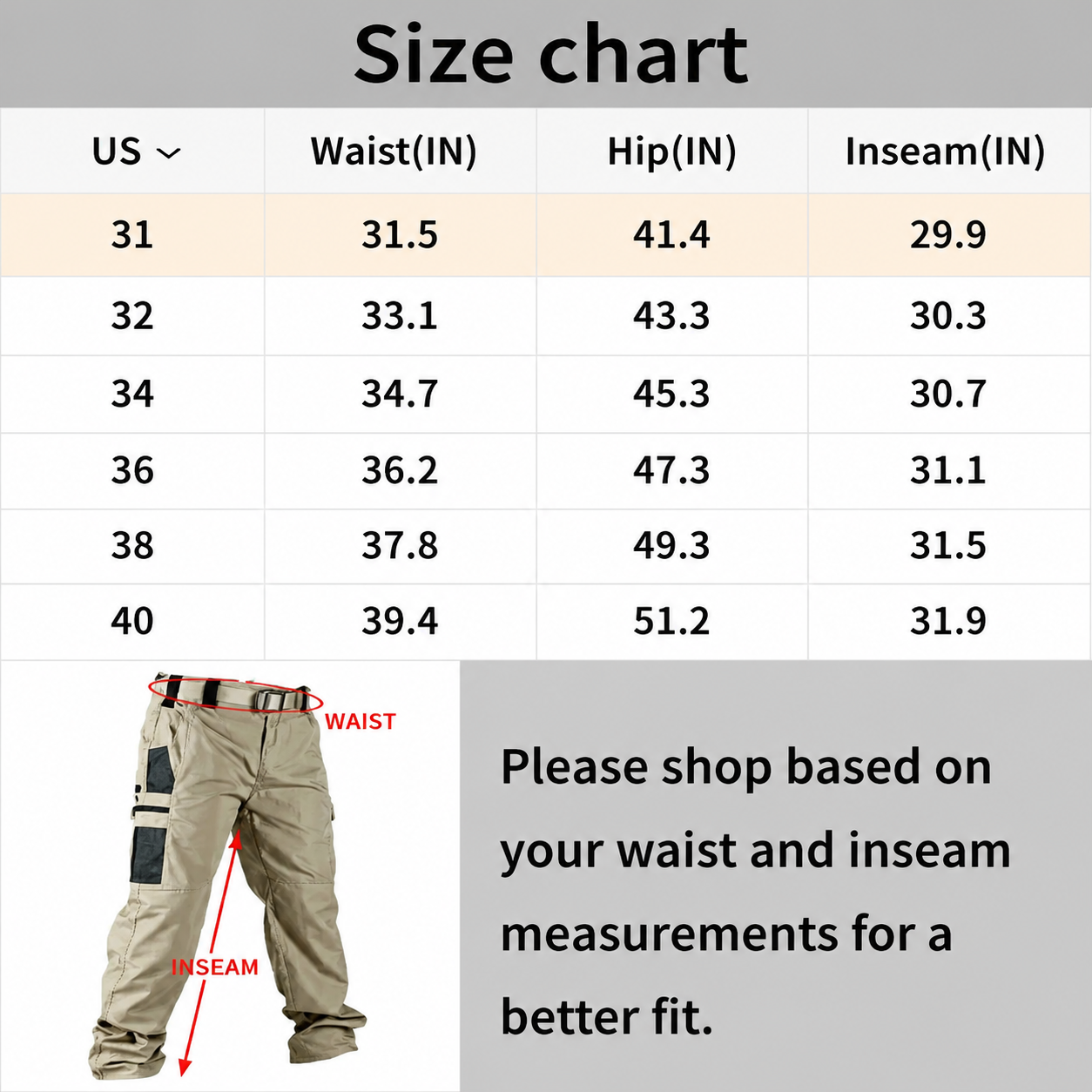 8-Pack Men's Tactical Cargo Pants - Multi Colors & Camo