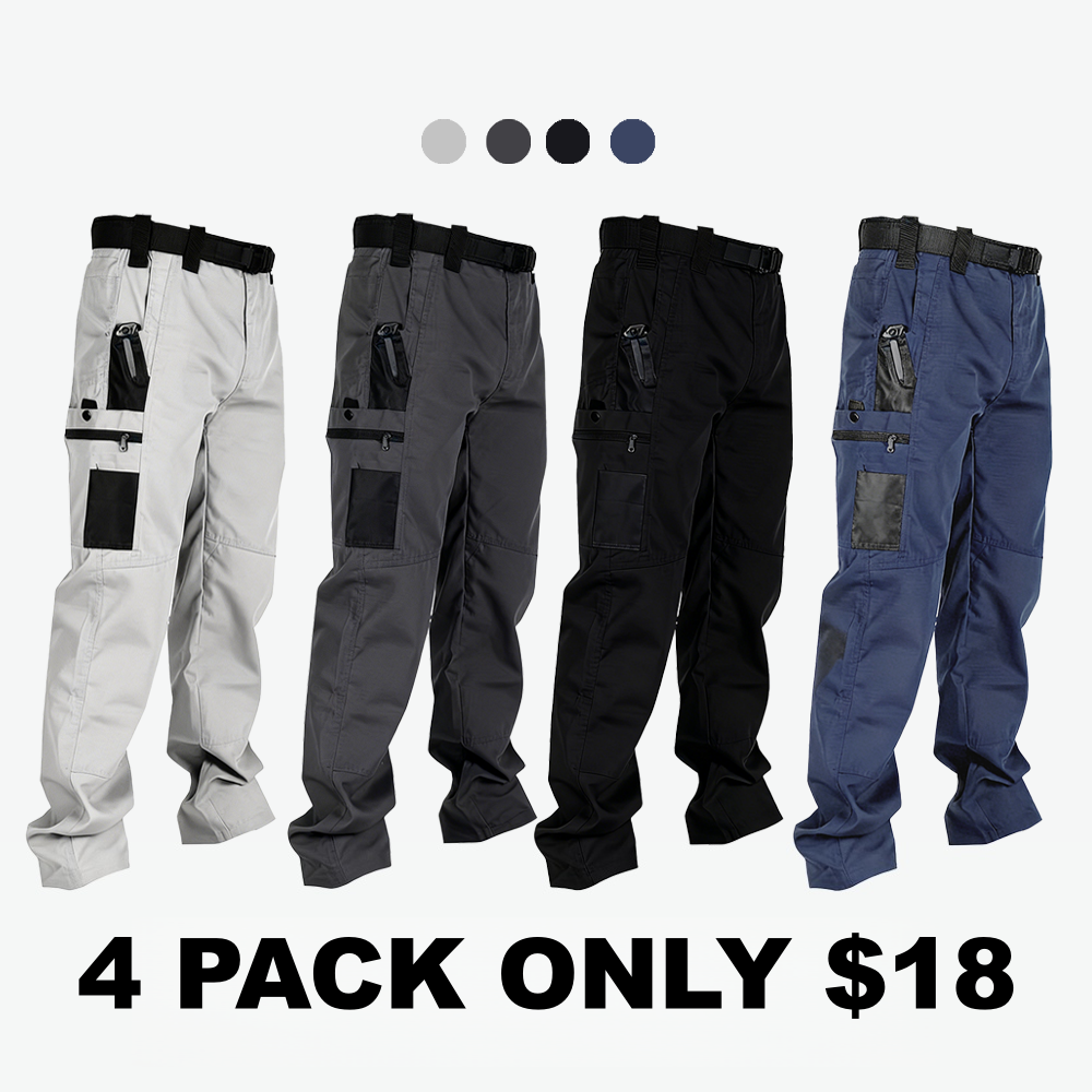 8-Pack Men's Tactical Cargo Pants - Multi Colors & Camo