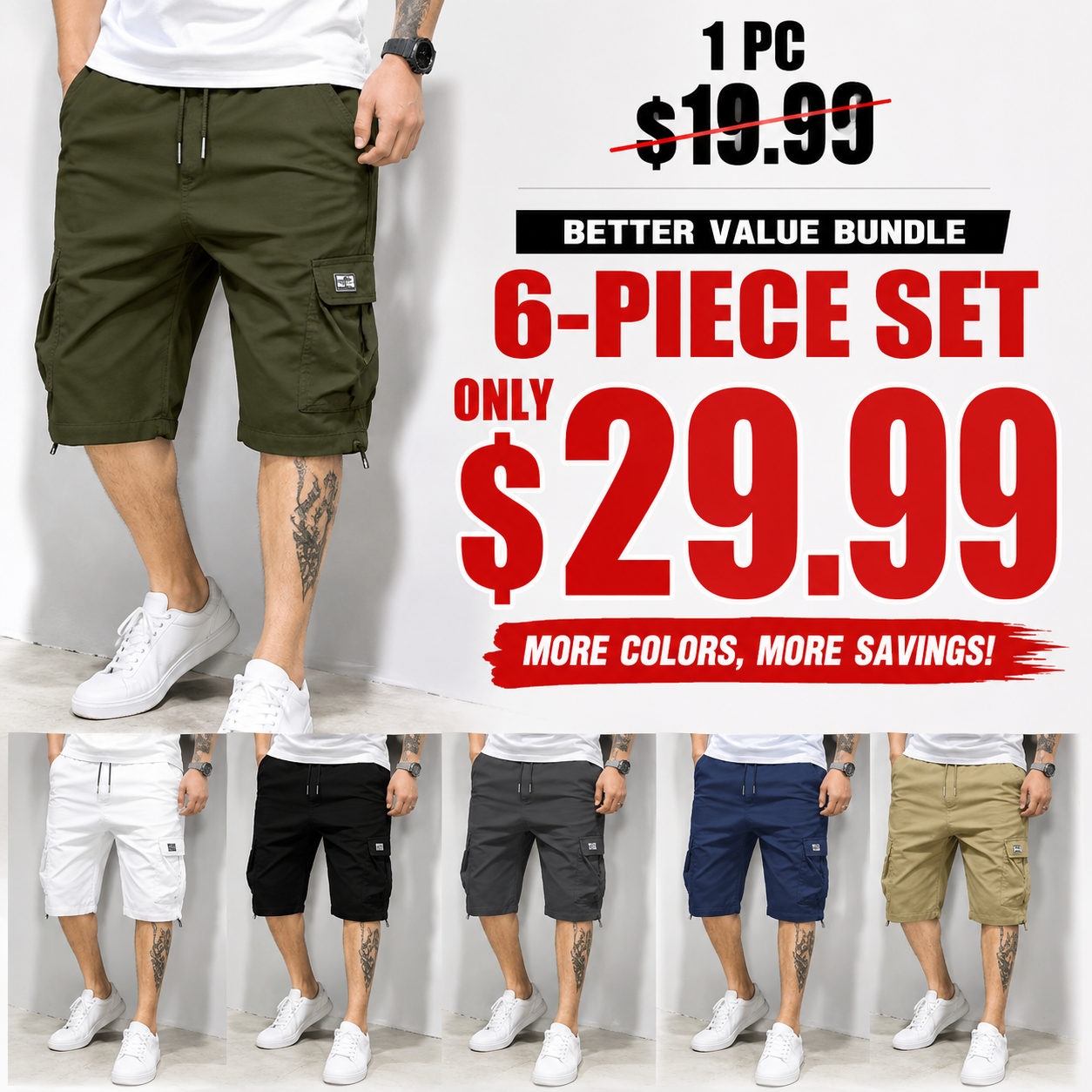 Men's Casual Short Sleeve Shirt and Shorts Set