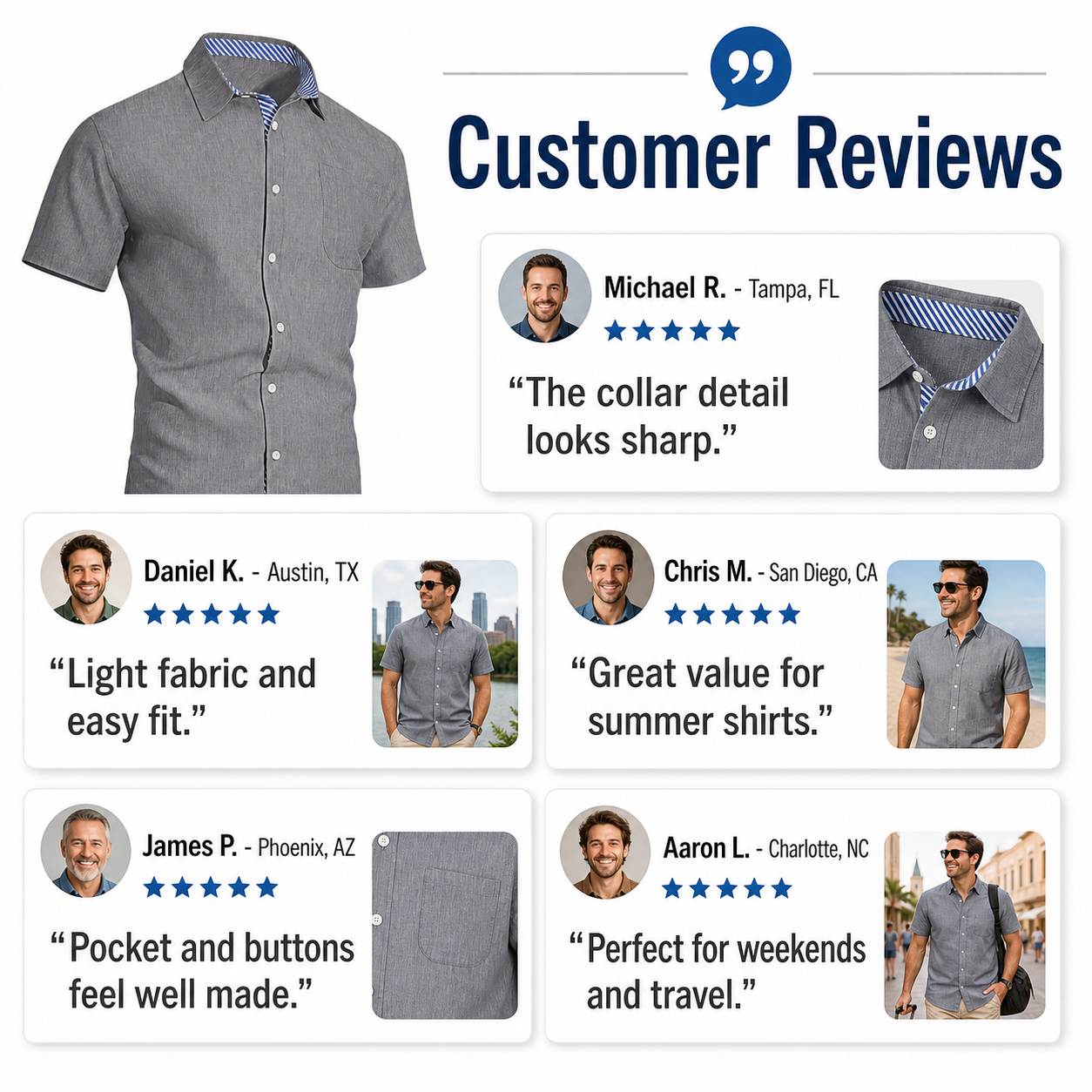 ⏰Store Closing ⚡10 Pack for $24⚡Men's Contrast Trim Short Sleeve Shirt