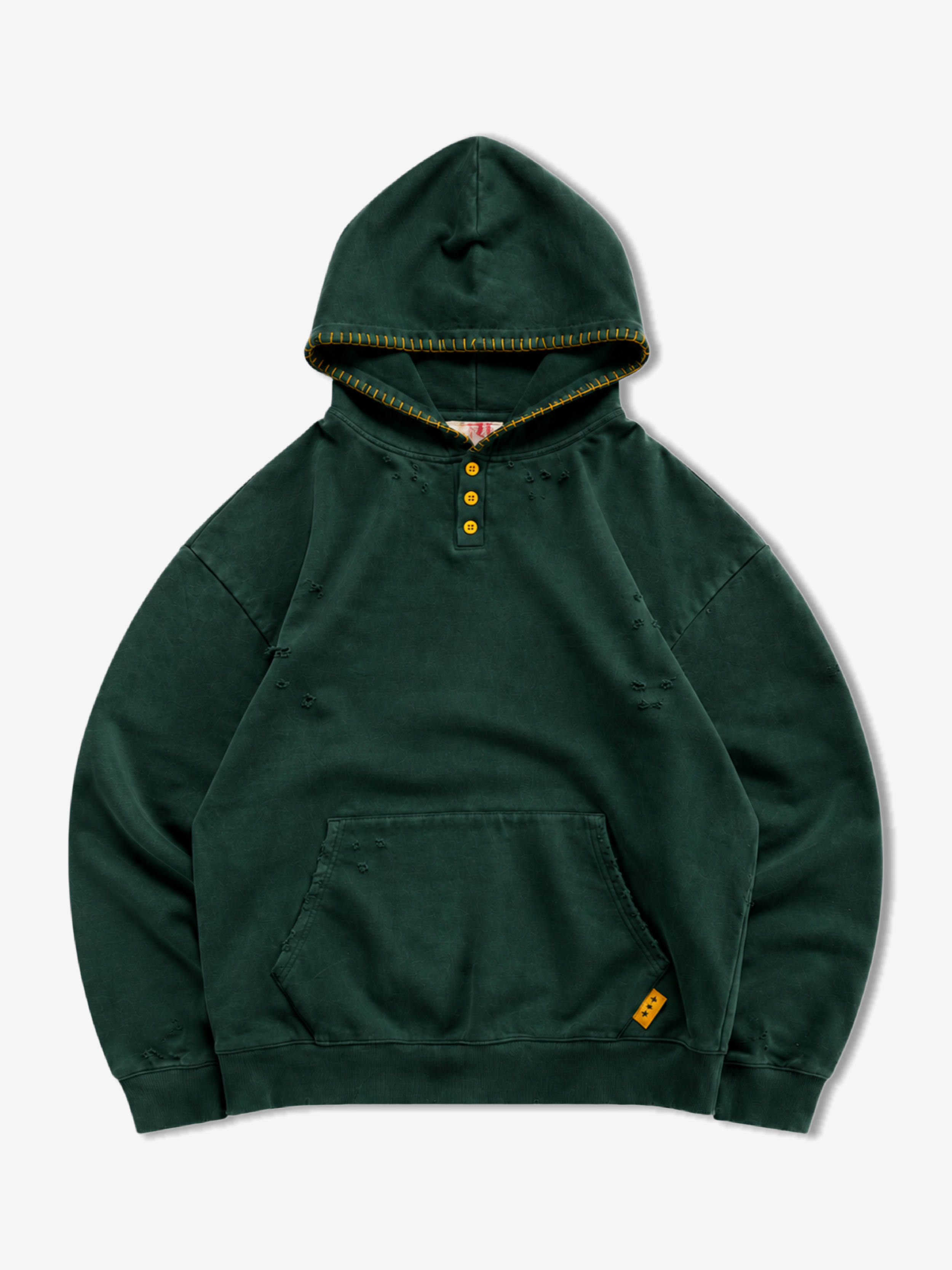 FRENCH TERRY HENLEY HOODIE