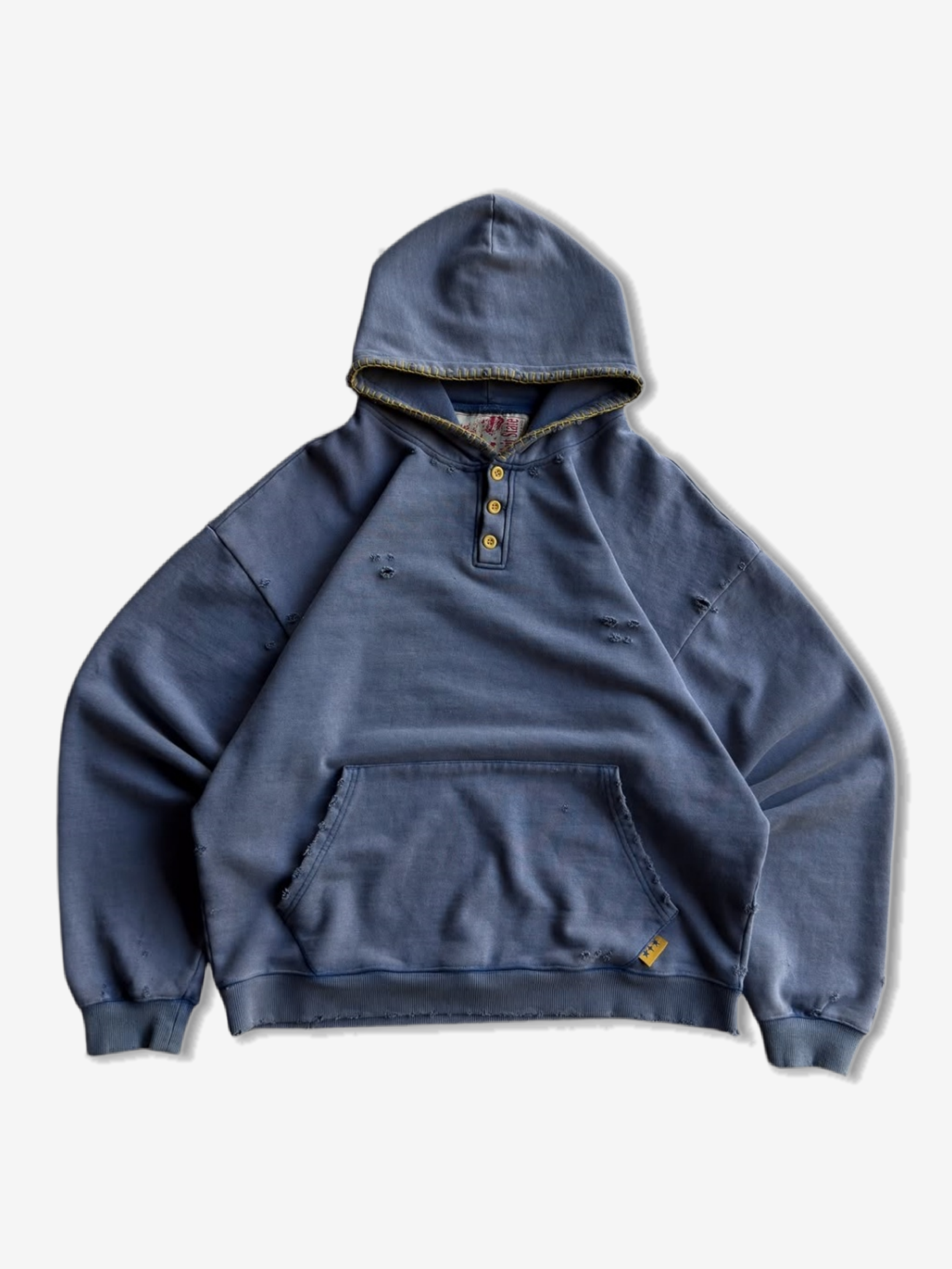 FRENCH TERRY HENLEY HOODIE