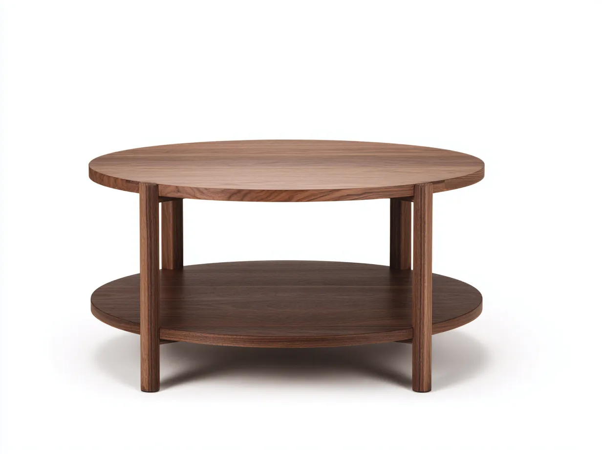Mesa de centro ovalada de madera 118x64x42 cm - roble claro - balda inferior para salón-Tavexrahome