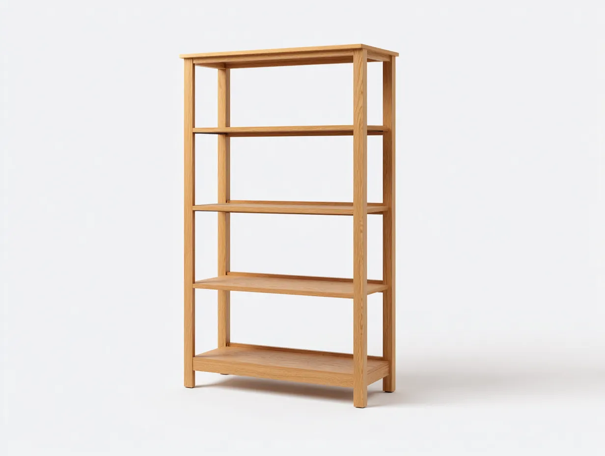 Estantería de madera 100x35x180 cm - roble claro - diseño abierto para estudio-Tavexrahome