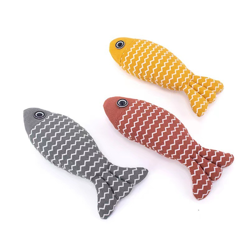 Linen Fish Cat Toy