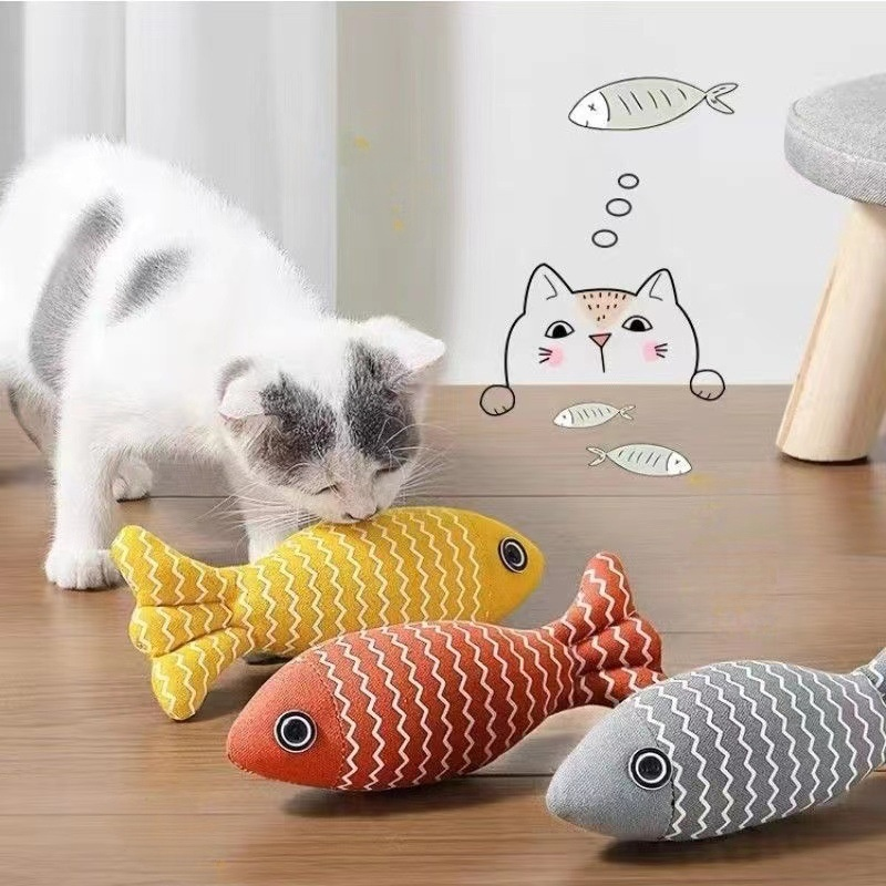 Linen Fish Cat Toy