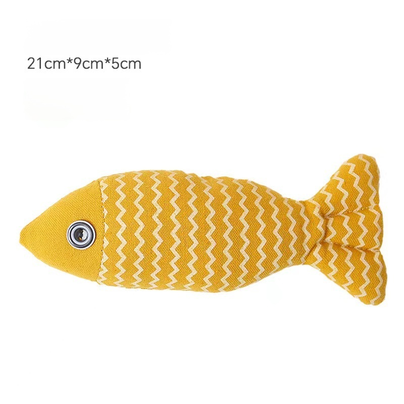 Linen Fish Cat Toy