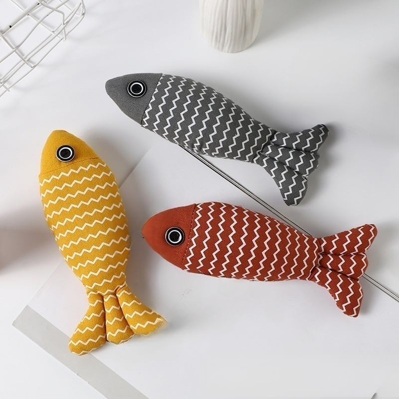 Linen Fish Cat Toy
